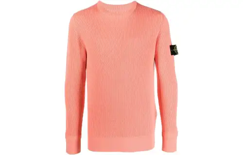 STONE ISLAND Sweaters Men's Orange Crew Neck Moderate Other