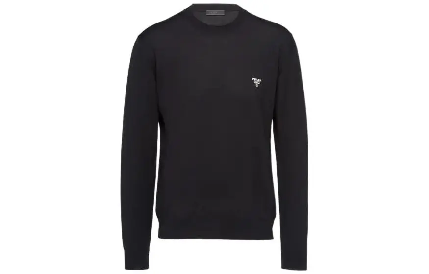 Prada logo-embroidered crew-neck sweater