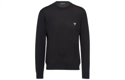Prada logo-embroidered crew-neck sweater