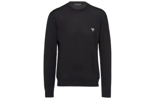 Prada logo-embroidered crew-neck sweater