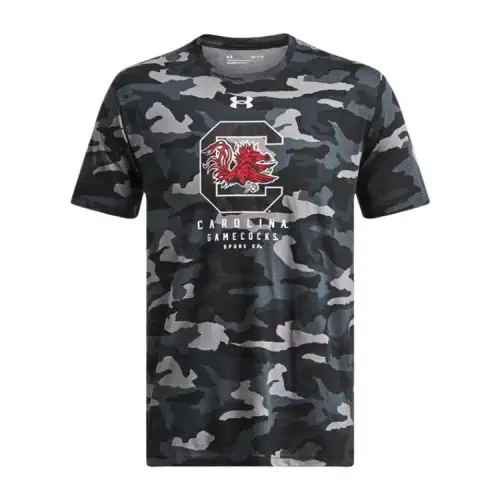 Under Armour Performance CottonCollegiate Camo T Shirt Men's Camouflage Blue
