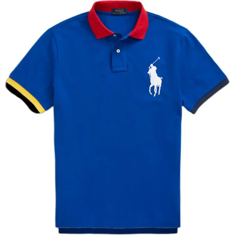 Polo Ralph Lauren Big Pony Polo Shirt Custom Slim Fit Men's Blue