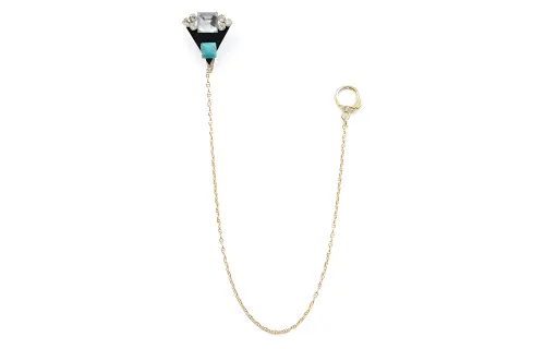 Maison Margiela Rhinestone Chain Clip