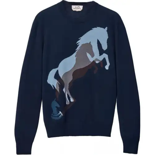HERMES FW22 Knitwear Men's Marine Blue