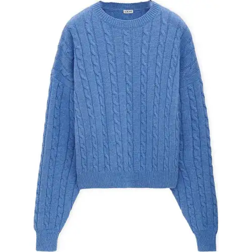 LOEWE FW24 Sweater Men's Mixed Blue