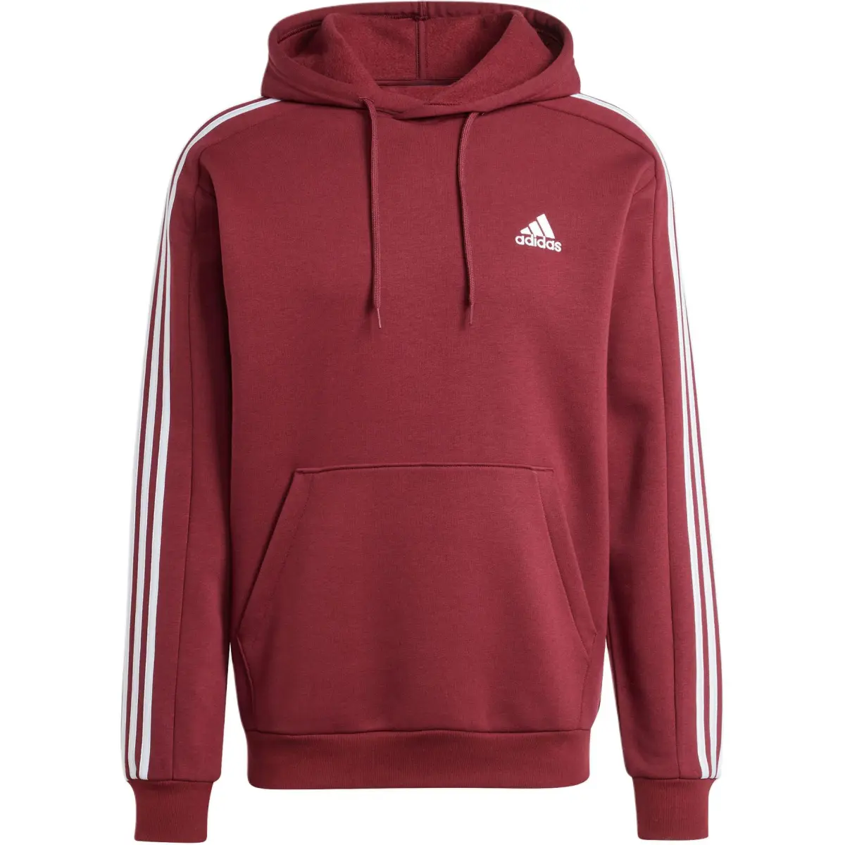 Adidas ESSENTIALS FLEECE 3 STRIPES Versatile Thickened And Fleece Lined Athleisure Hooded Sweatshirt Men's