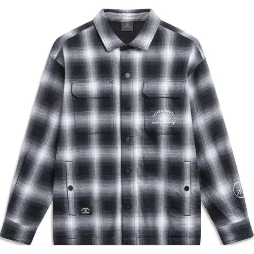 LiNing Wade Series Lapel Loose Button Long Sleeve Shirt Men's Black