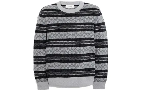 COACH Sweaters Men's Black Crew Neck Moderate