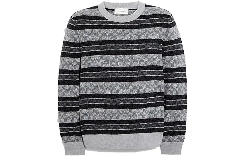 COACH Sweaters Men's Black Crew Neck Moderate