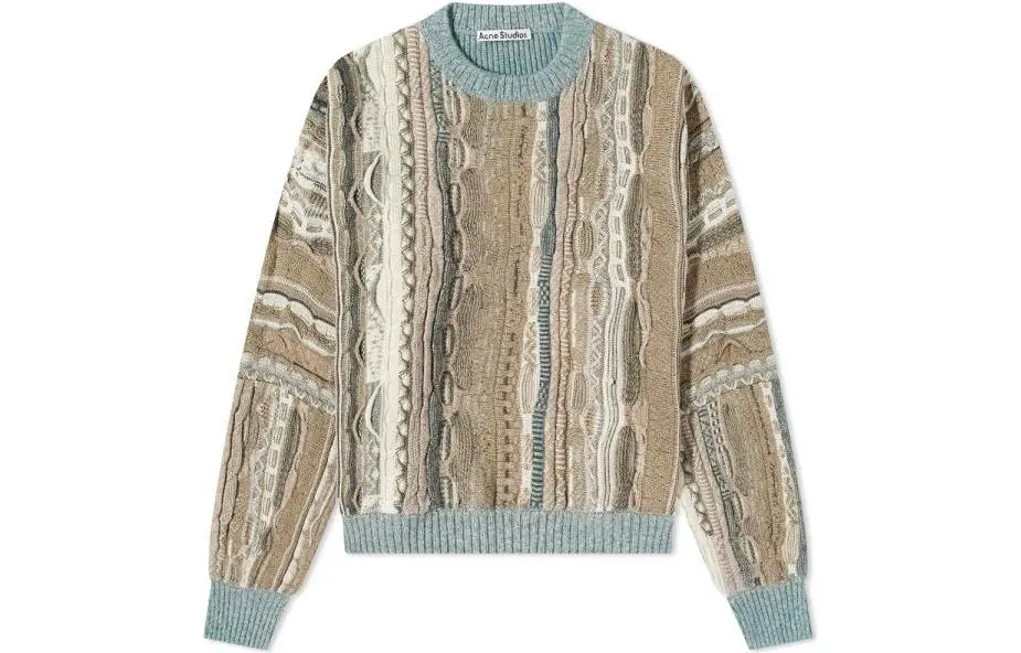 Acne Studios Sweaters Men's Khaki Crew Neck Moderate Other