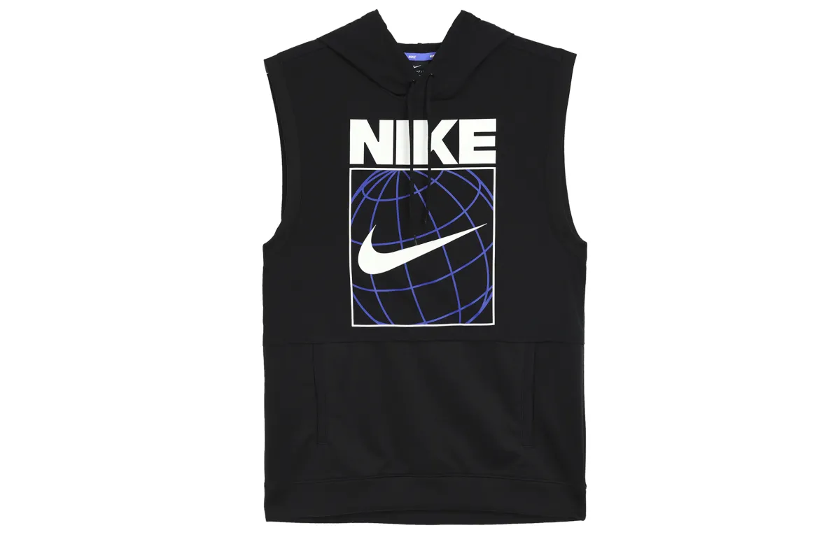 Nike Sleeveless Sports Pullover Hoodie Vest Black