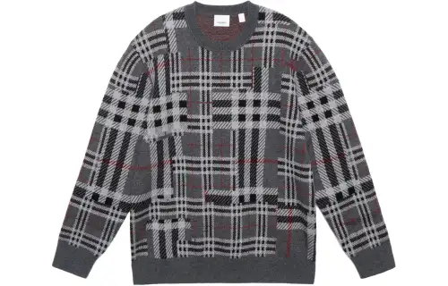 Burberry FW21 Cashmere Sweater Men's Charcoal Heather Gray