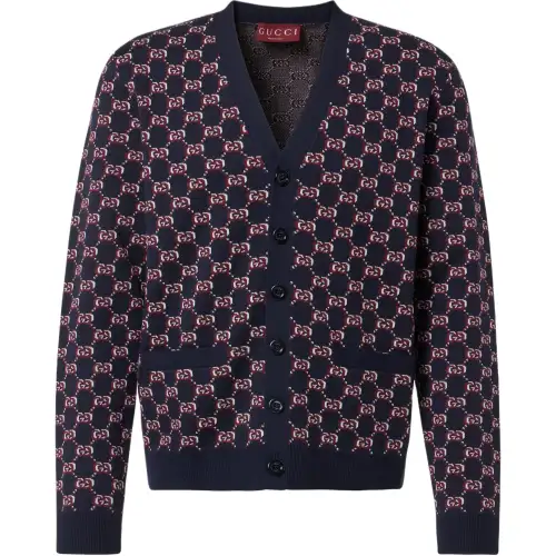 GUCCI Monogrammed Button Up Cardigan