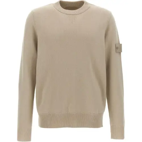 STONE ISLAND Logo-Patch Crewneck Jumper