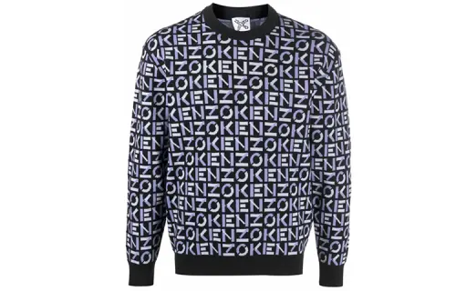 KENZO Sweaters Men's Blue Crew Neck Moderate Other