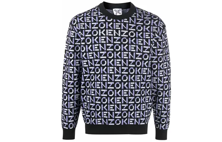 KENZO Sweaters Men's Blue Crew Neck Moderate Other
