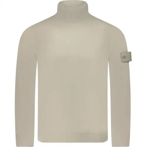 STONE ISLAND Logo Patch Roll Neck Jumper