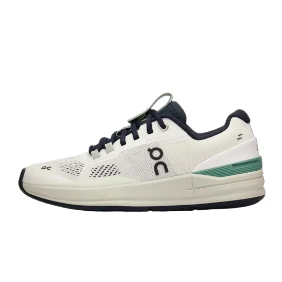 On The Roger Pro Cushioning Anti Slip And Wear Resistant Low Top Tennis Shoes Women's White Green