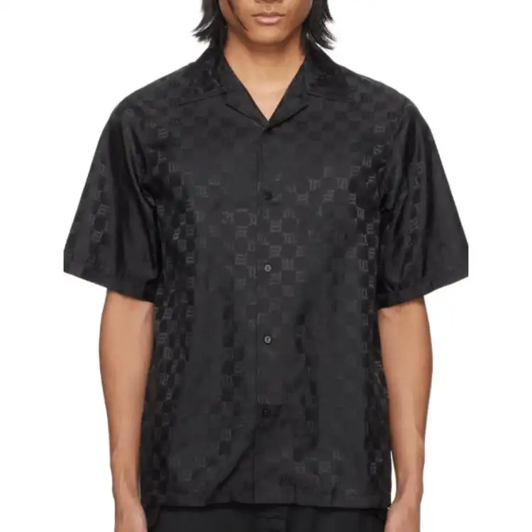 Vetements Shirts Men's Black Pointed Collar Thickened Other