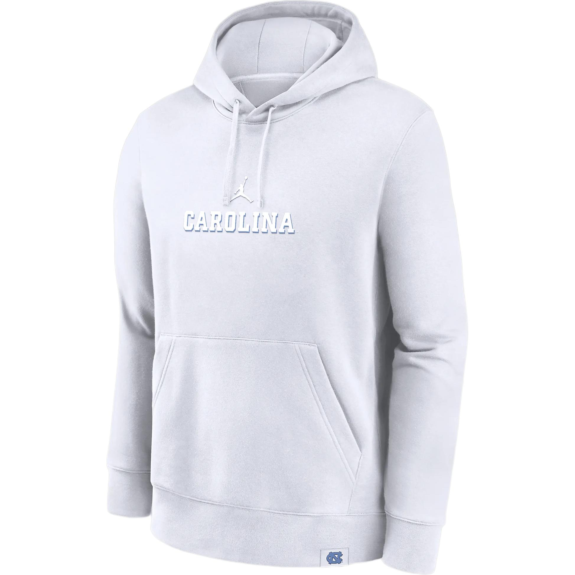 JORDAN North Carolina Tar Heels Statement Wordmark Lockup Heavyweight Men's JORDAN College Pullover Hoodie