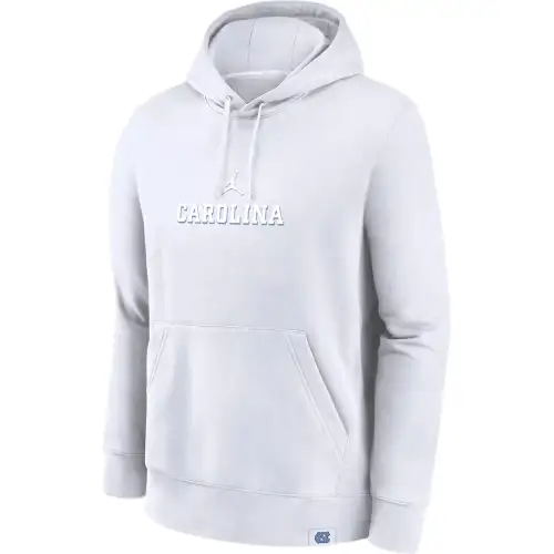 JORDAN North Carolina Tar Heels Statement Wordmark Lockup Heavyweight Men's JORDAN College Pullover Hoodie