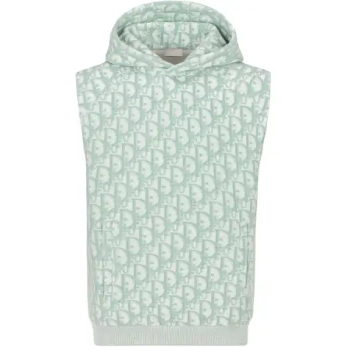 DIOR All-Over Logo Patterned Sleeveless Hoodie