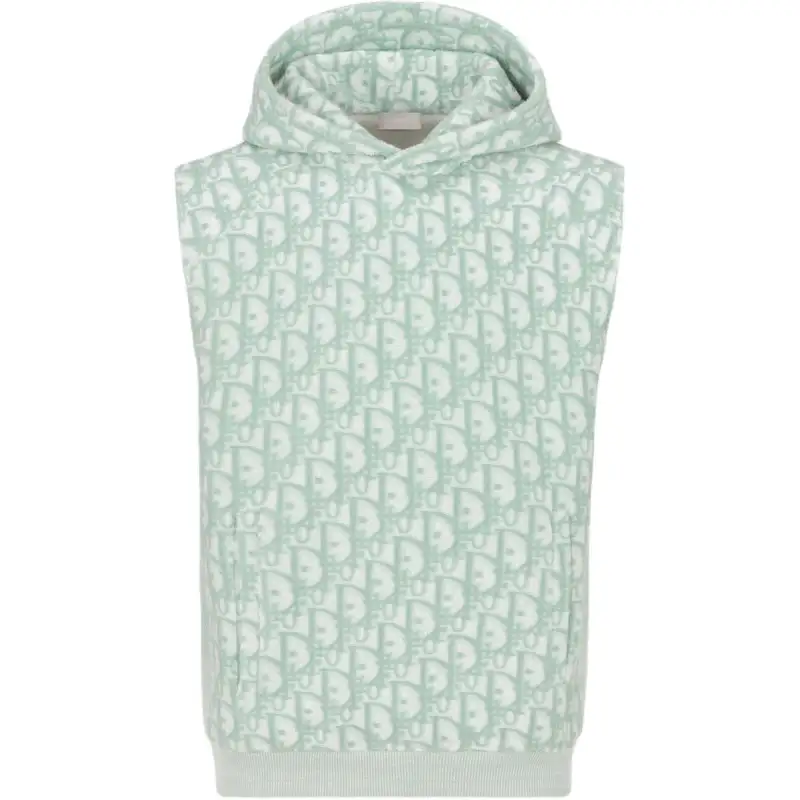 DIOR All-Over Logo Patterned Sleeveless Hoodie