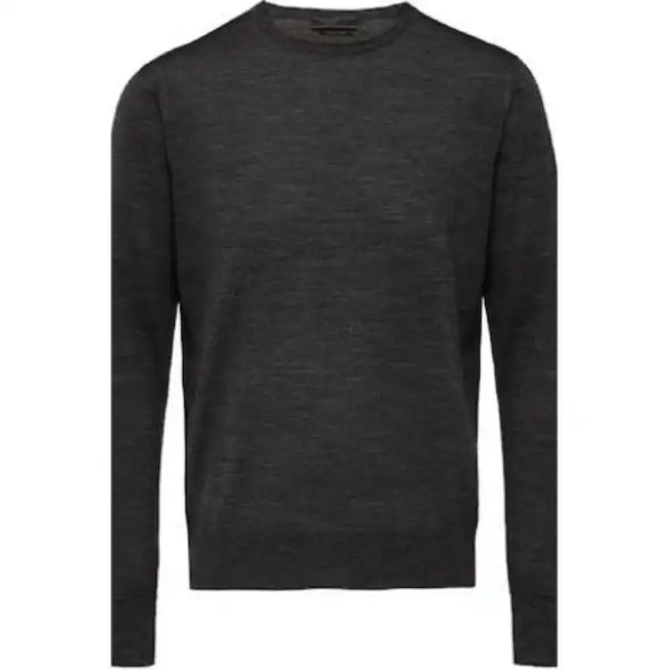 PRADA Sweaters Men's Gray Crew Neck Moderate Other