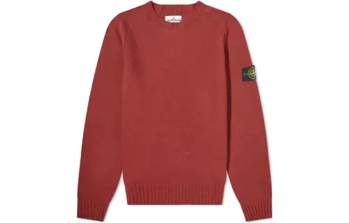 STONE ISLAND Sweaters Men's Red Crew Neck Moderate Other