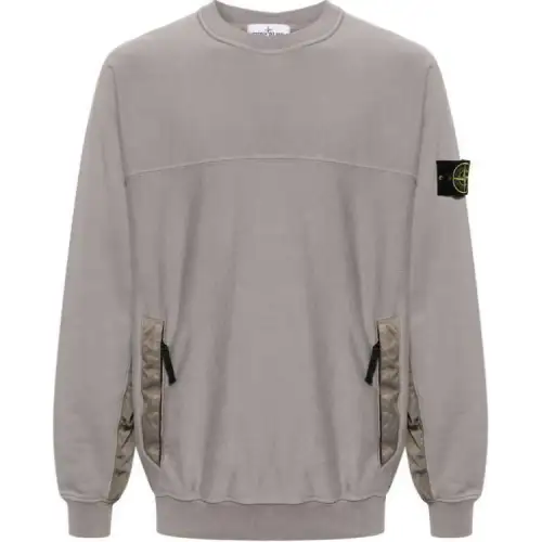 STONE ISLAND Compass-badge Panelled Sweatshirt