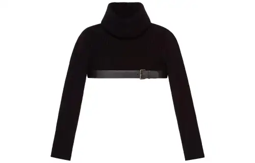 GUCCI Cashmere Sweaters Men's Black Turtleneck Moderate