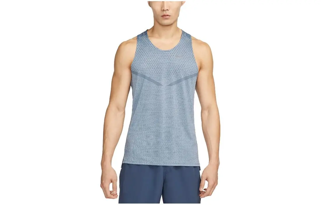 Nike Tank Tops Men's Steel Blue Crew Neck Moderate Other