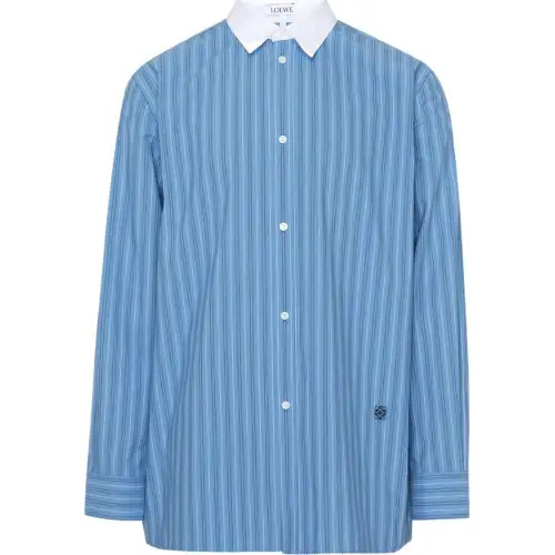 LOEWE Striped Collared Button Up Shirt