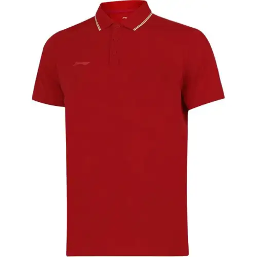 Li Ning Fitness Series Polo Shirt Men's Samba Red