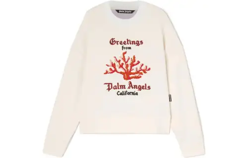 PALM ANGELS Coral Striped Sweatshirt