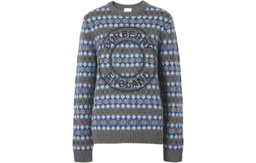 Burberry Cashmere Sweater Men's Light Blue