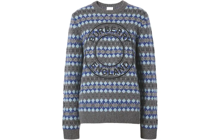 Burberry Cashmere Sweater Men's Light Blue