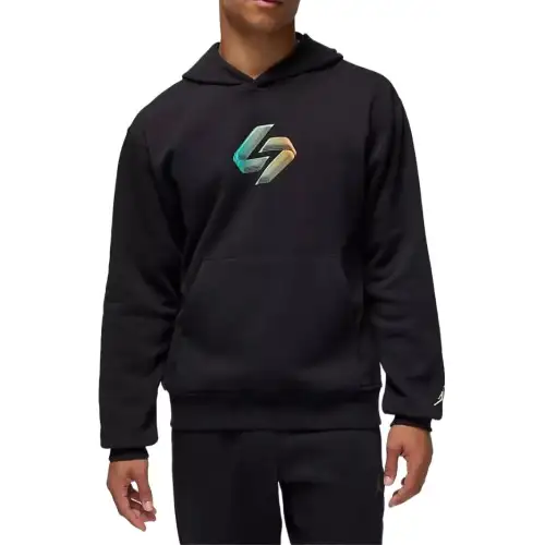Jordan Sweatshirts Men's Black Hooded Non Detachable Moderate Regular