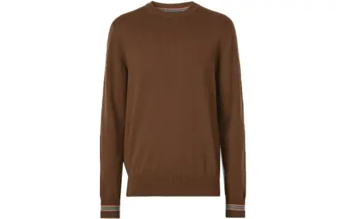 Burberry Wool Slim Fit Knitwear Men's Brown 80443321