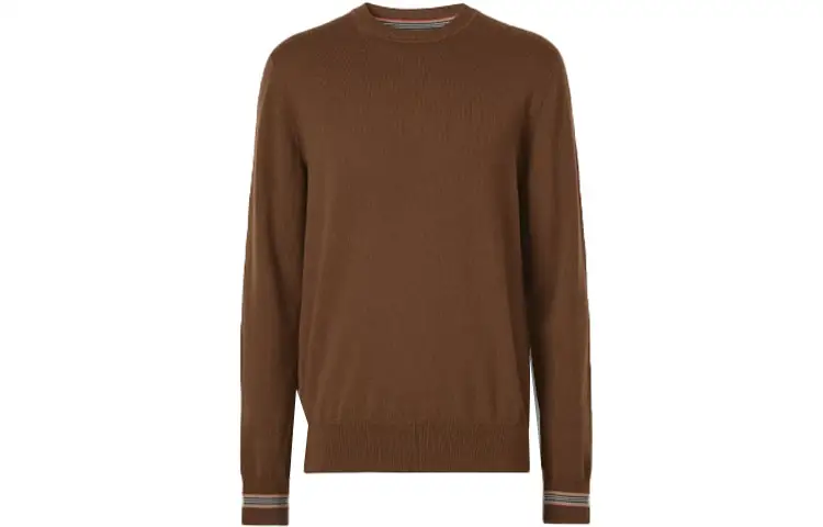 Burberry Wool Slim Fit Knitwear Men's Brown 80443321