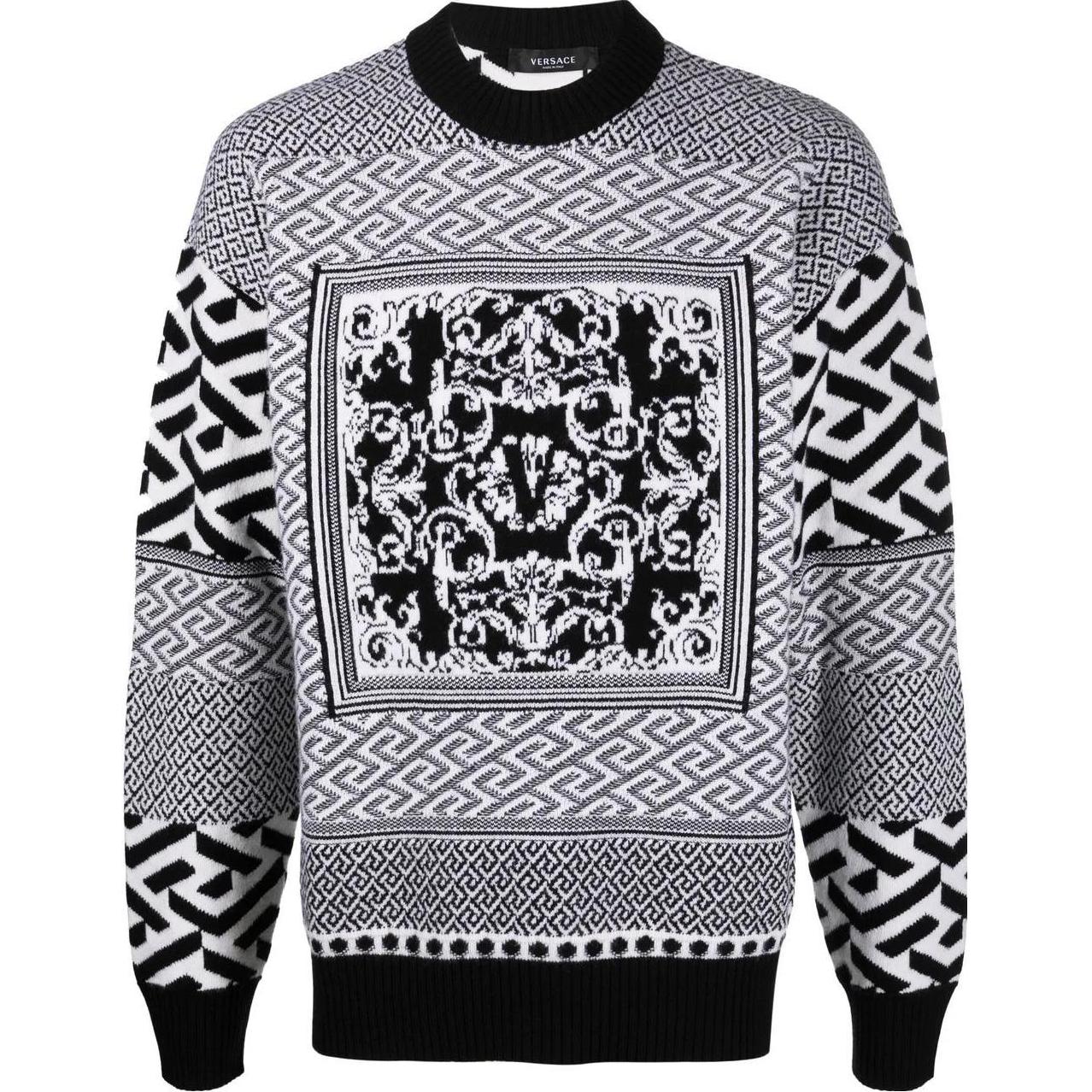Мужской свитер Versace FW22 Logo (черный)