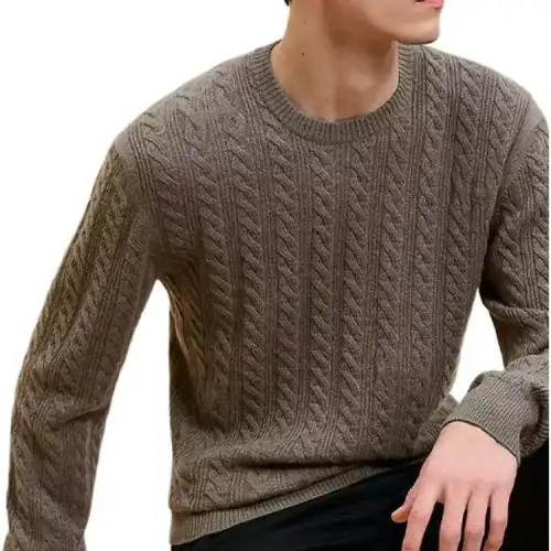 HERMES Sweater Men's Peat Brown