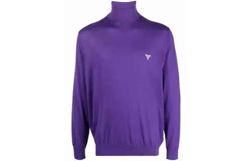 PRADA Sweaters Men's Purple Turtleneck Moderate