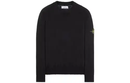 STONE ISLAND Sweaters Men's Black Crew Neck Moderate Other