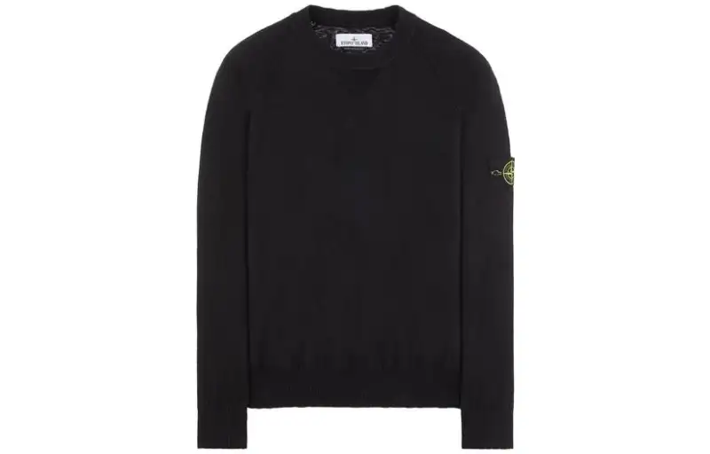STONE ISLAND Sweaters Men's Black Crew Neck Moderate Other