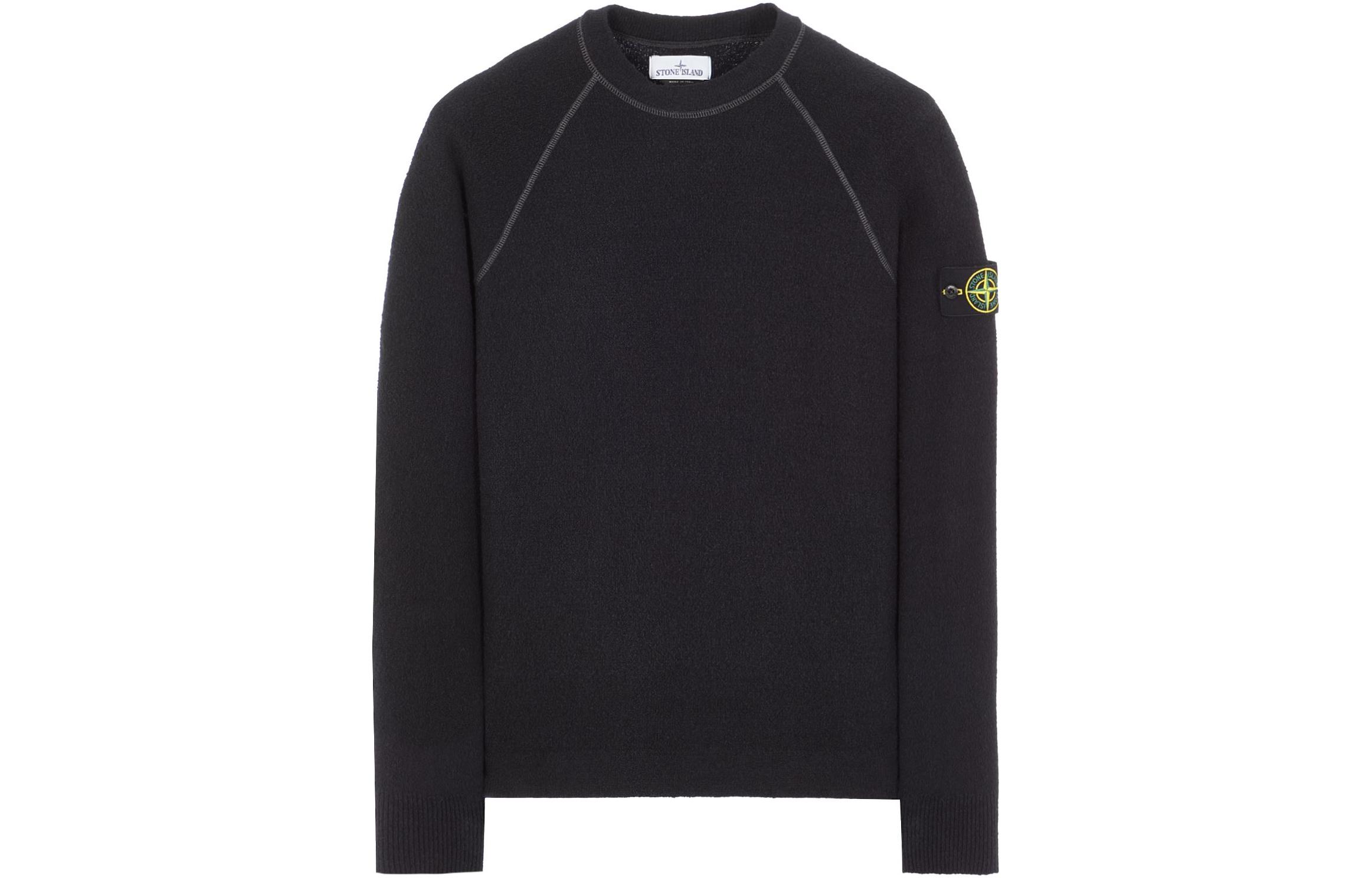 STONE ISLAND Sweaters Men's Black Crew Neck Moderate Other