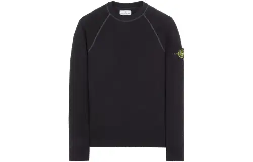 STONE ISLAND Sweaters Men's Black Crew Neck Moderate Other
