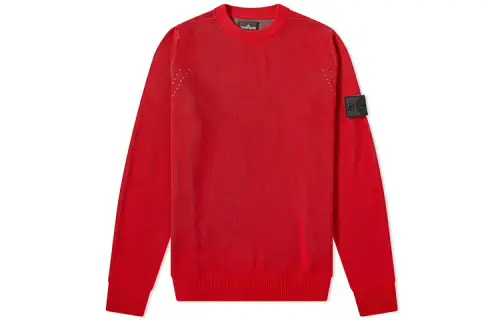 STONE ISLAND Sweaters Men's Red Crew Neck Moderate Other