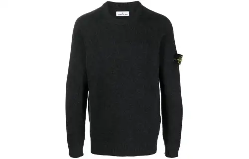 STONE ISLAND Sweaters Men's Charcoal Gray Crew Neck Moderate Other