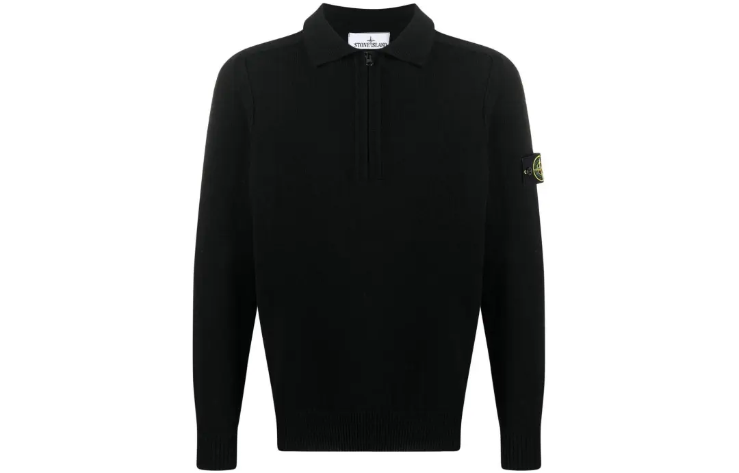 STONE ISLAND Sweaters Unisex Black Lapel Moderate Other